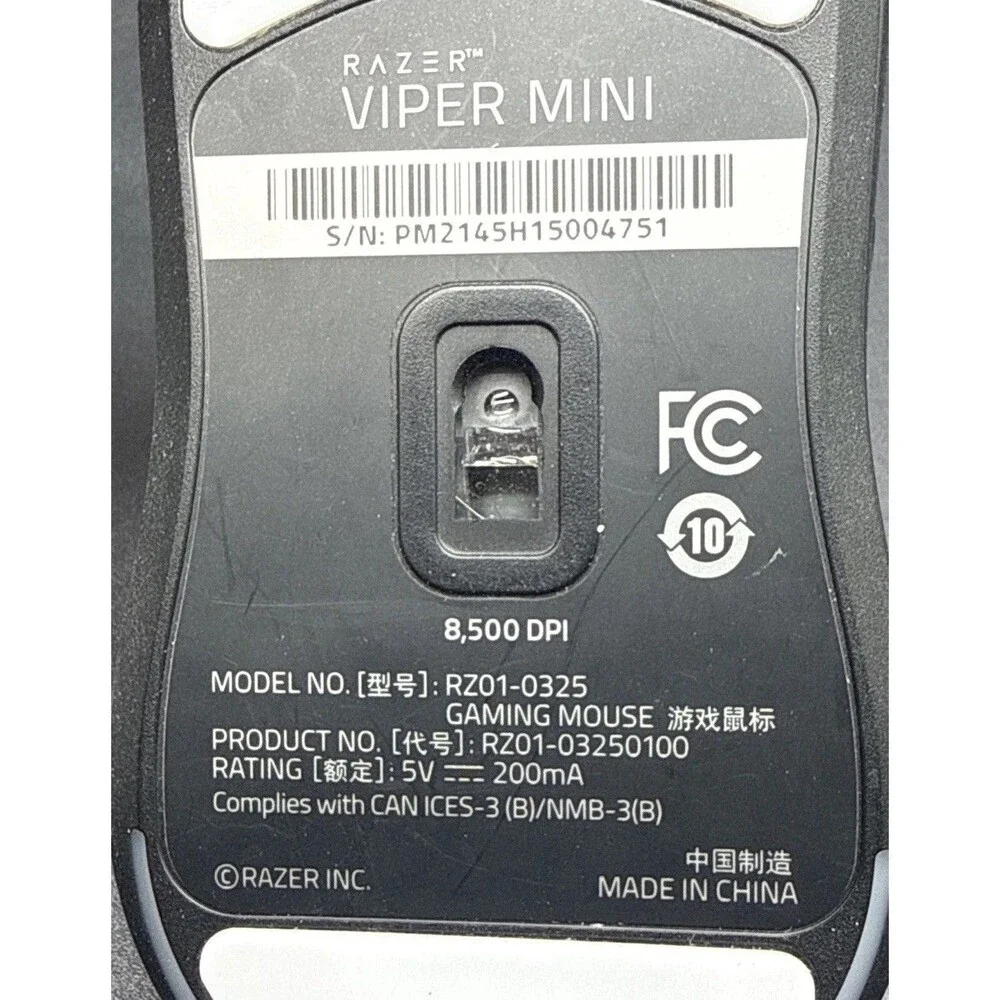 Razer Viper Mini Model RZ01-0325 Gaming Mouse 8,500 DPI 6 Button